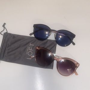 Two Loft Round Sunglasses